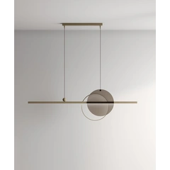 Підвісний світильник Mid glass 1500-Latte-RAL 1019