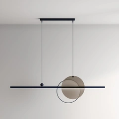 Підвісний світильник Mid glass 1500-Black-RAL 9005