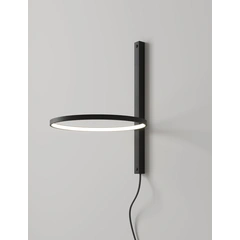 Бра Ring B with cord-Black-RAL 9005