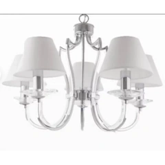 Люстра CosmoLight RIGA P05762CH-WH з абажуром