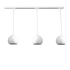 Трековий світильник на три плафони підвісний Track-3 Bowl TP150-1000-3 White Atmolight