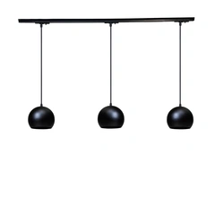 Трековий світильник на три плафони підвісний Track-3 Bowl TP150-1000-3 Black Atmolight