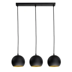 Люстра (світильник підвісний) Bowl С150-450-3 Black/Gold Atmolight