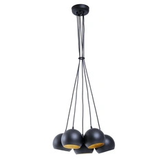 Люстра (світильник підвісний) Bowl С150-5 Black/Gold Atmolight