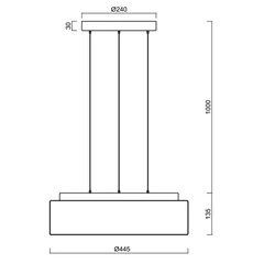 Люстра Osmont ERIS ERI67392, LED 24W, 44 см