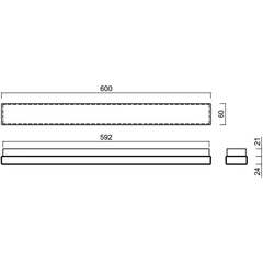 Стельовий світильник Osmont MATAR MAT71034, LED 9W, 60х6 см