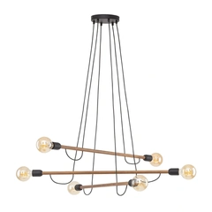 Підвісний світильник TK-Lighting HELIX WOOD ORZECH 6 4950