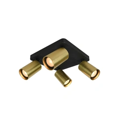 Спот Italux SPL-23436-4S-BK-BRSS Nesto GU10 4x10W IP20 Brass