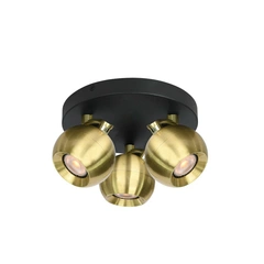 Спот Italux SPL-45379-3-BK-BRSS Lafin GU10 3x10W IP20 Gold