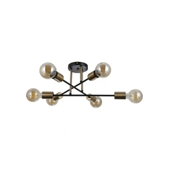 Люстра Italux PND-4052-6-BL-HBR Formio E27 6x40W IP20