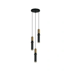 Підвісний світильник Italux PND-14290-3-BRO-BK Isidora GU10 3x25W IP20 Bl