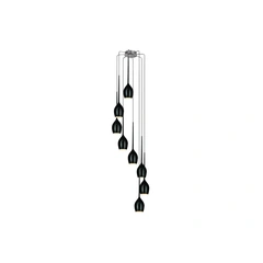 Підвісний світильник Azzardo MD1288A-8BL IZZA 8 pendant black (AZ0159)