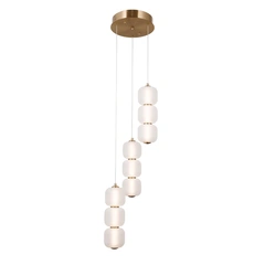 Люстра Italux PND-34362-9-HBR-OPAL Ganti Led 9x20W 3000K 2170Lm IP20 Gold