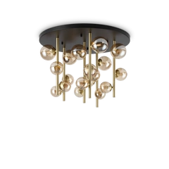 Стельова люстра PERLAGE 18 BK/AM Ideal Lux 328379