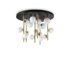 Стельова люстра PERLAGE 18 BK/WH Ideal Lux 328393