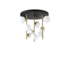 Стельова люстра PERLAGE 9 BK/WH Ideal Lux 328423