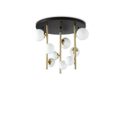 Стельова люстра PERLAGE 9 BK/WH Ideal Lux 328423