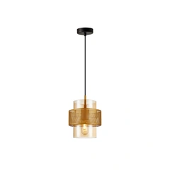 Підвісний світильник Italux PND-22132-1S-GD-AMB Vinoti E27 1x40W IP20 Gold