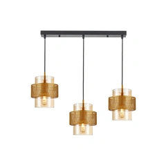 Підвісний світильник Italux PND-22132-3S-GD-AMB Vinoti E27 3x40W IP20 Gold