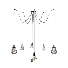 Люстра Nowodvorski 9631 Workshop E27 6x60W IP20 Bl