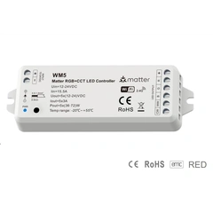 LED-контролер Matter WiFi RGB+CCT LED DEYA 12-24VDC 5CH*3A (WM5)
