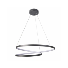 Люстра підвісна світлодіодна кругла Goldlux 328175 Zefira 60 Led 1x52W 4000K 4900Lm IP20 Антрацит