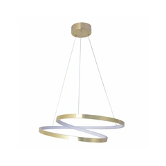 Люстра підвісна світлодіодна кругла Goldlux 328052 Zefira 50 Led 1x40W 4000K 3700Lm IP20 Золотий