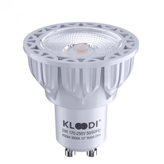 Лампа LED GU10 5WCOB 3000К 450Lm DIM KLOODI KDGU10-QL 5WCOB 3K 60D WH DIM
