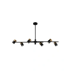 Люстра Italux PND-58892-6-BK-BRO Elice GU10 6x35W IP20 чорна
