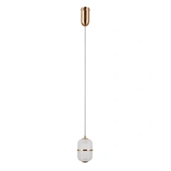 Підвісний світильник, люстра Italux PND-34375-1-HBR Alani LED 1x6W 3000K 588Lm IP20 золотий