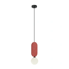 Підвісний світильник, люстра Italux PND-59815-1-RED Lorenzo G9 1x25W IP20 червоний