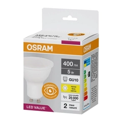 Світлодіодна лампочка Osram 4058075689510 LED GU10 MR16 1x5W 3000K 400Lm IP20