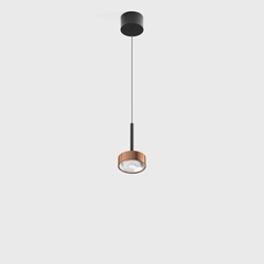 SOL MINI P, D75mm, H135mm, 7W LED, 24º, 3000K, IP20, чорний/мідь (03.7530.7.930.BK/CP)