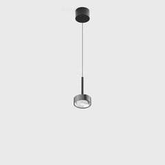 SOL MINI P, D75mm, H135mm, 7W LED, 24º, 3000K, IP20, чорний/хром (03.7530.7.930.BK/CR)