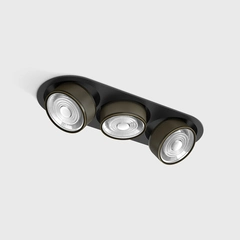 SOL IN MINI X3, L301mm, W111mm, H50mm, LED 3x7W, 4000K, чорний/бронза (01.7523.21.940.BK/BZG)