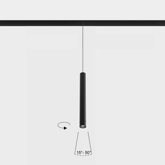 IN_LINE TUB S P 300 ZOOM, D30mm, H300mm, LED  5.4W, 4000K, 15°-50°, 48V DС, чорний (06.0339.6.940.BK)