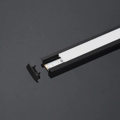 LED-профіль врізний анодований чорний COLORS 2,5 метра (LE2507_2,5(black))