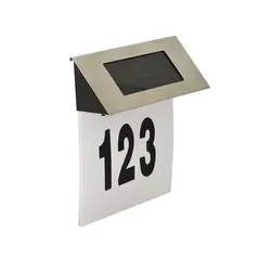 Вуличний світильник на сонячній батареї Goldlux 309570 House Number LED 6500K IP44 сріблястий