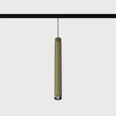 Підвісний світильник IN_LINE TUB S P 300, D30mm, H300mm, CREE LED 7W, 3000K, 610Lm, 50°, CRI>90, 48V, 4-х провідний DIM DALI, IP20, латунь/чорний