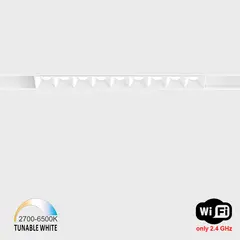 Лінійний світильник IN_LINE COMFORT 205 TW, L205mm, W24.5mm, H48mm, LED 10W, TW DIM: 2700K(563Lm)-6500K(632Lm), 20°, CRI>90, 48V DС, IP20, білий