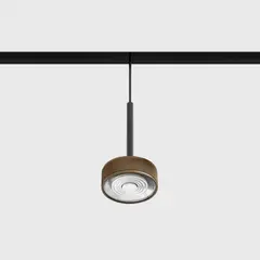 Підвісний світильник IN_LINE SOL MINI P, D75mm, H135mm, LED 7W, 610Lm, 4000K, 24°, CRI>90, 48V, 2-х групний, Вкл./Викл., IP20, кавовий/чорний