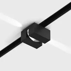 Трековий cвітильник IN_LINE WIN, 77x77mm, H44mm, CREE LED 3W, 3000K, 180Lm, 27°, CRI>90, 48V, 4-х провідний DIM DALI, IP20, glass, чорний