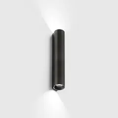 Накладний настінний світильник WALL TUB S 200 RIB, вгору/вниз, D32mm, SP36.3mm, H200mm, CREE LED 2x3.3W, 3000K, 2x101Lm, 60°, CRI>90, IP20, 220-240V, титановий