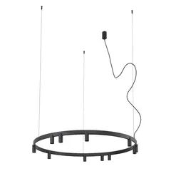 Люстра Nowodvorski 12288 Fourty Round GU10 R35+LED 11+6x10W+9W 3000K 710Lm IP20 чорна