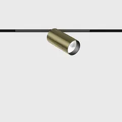 Прожектор MICRO_LINE TUB S A 60, D31mm, H65mm, LED 6.3W, 4000K, 36°, 649Lm, CRI>90, 48V, Вкл./Викл., IP20, латунь/чорний
