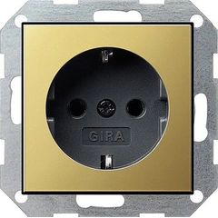 Розетка з/к System55 Gira 0188604 Латунь / Чорний
