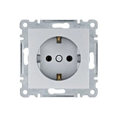 Розетка с/к Hager Lumina, серебро, 16А/230В, WL1052