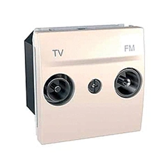 Розетка телевізійна поодинока ТV-R 2-м. Unica слонова кістка MGU3.451.25