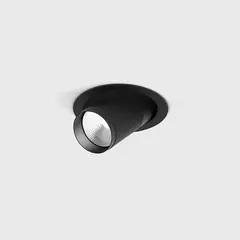 Встраиваемый потолочный поворотный светильник с рамкой TUB M OUT, D52 мм, H60 мм, CREE LED 12 Вт, 1210 лм, 3000 К, 50°, CRI > 90, 300 мА, IP20, чёрный/чёрный