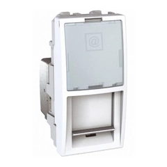Розетка компьютерная RJ-45. FTP кат.5e 1-модуль. Unica белый MGU3.412.18
